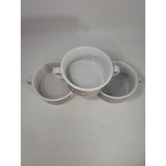 Tabasco Logo Chili Soup Stoneware Bowls Set of 3 with Handles Southwest Graphics - Picture 5 of 15